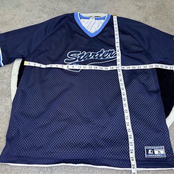 STARTER Navy Blue Jersey with White Accents - Picture 6 of 6